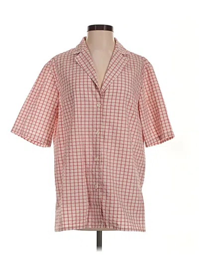 Pre-owned Asos Design Short Sleeve Blouse In Red