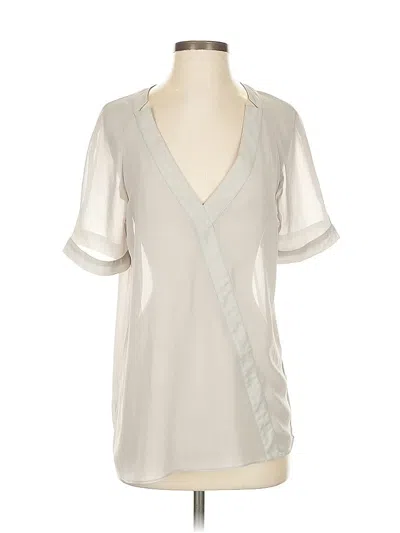 Pre-owned Asos Design Short Sleeve Blouse In Silver