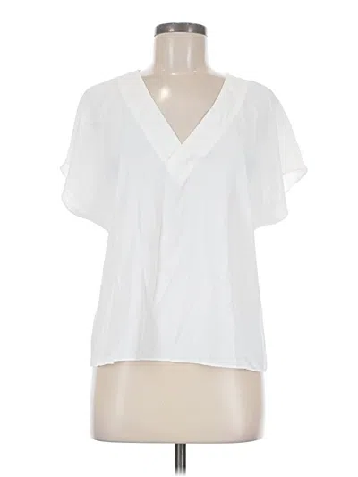 Pre-owned Asos Design Short Sleeve Blouse In White