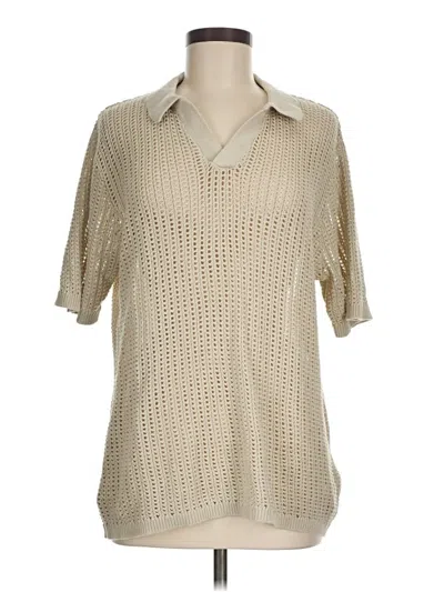 Pre-owned Asos Design Short Sleeve Polo Shirt In Brown