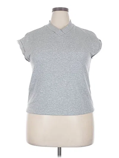 Pre-owned Asos Design Short Sleeve Polo Shirt In Gray