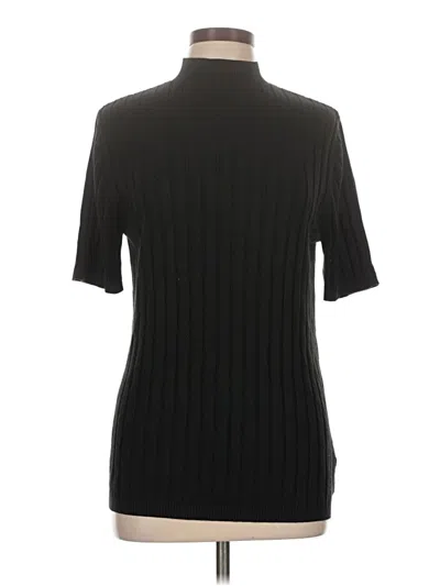Pre-owned Asos Design Short Sleeve Top Black Mock Neckline Tops
