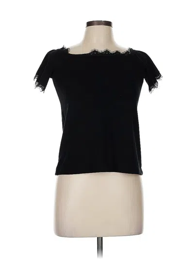 Pre-owned Asos Design Short Sleeve Top Black Sweetheart Neckline Tops