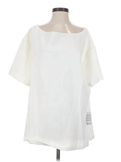 Pre-owned Asos Design Short Sleeve Top Ivory Boatneck Tops
