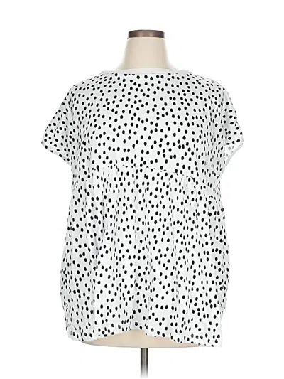 Pre-owned Asos Design Short Sleeve Top White Crew Neck Tops