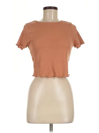 Pre-owned Asos Design Short Sleeve T-shirt In Tan