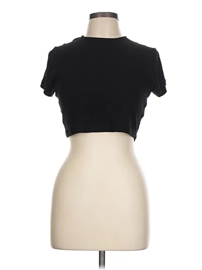 Pre-owned Asos Design Short Sleeve Turtleneck In Black