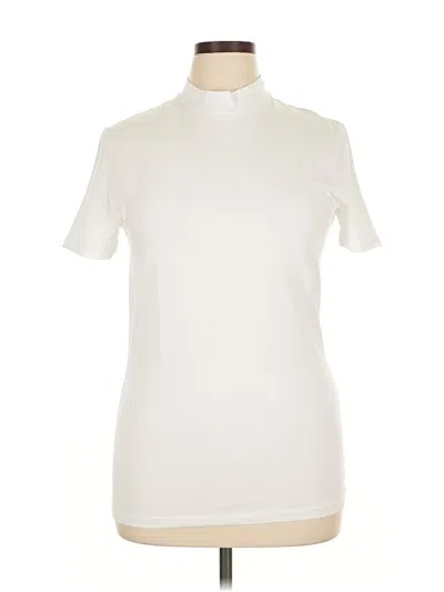 Pre-owned Asos Design Short Sleeve Turtleneck In White