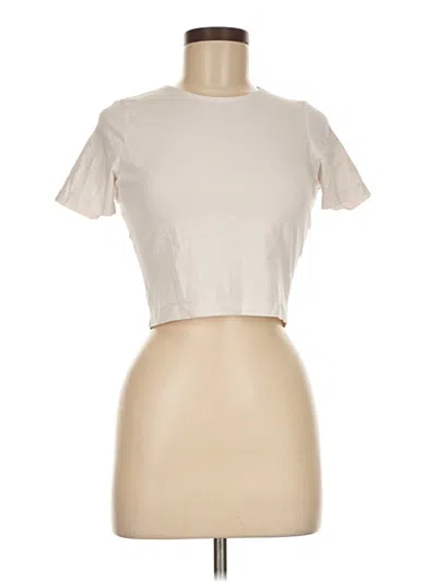 Pre-owned Asos Design Short Sleeve Turtleneck In White