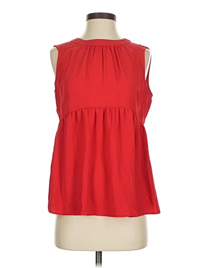 Pre-owned Asos Design Sleeveless Blouse In Red