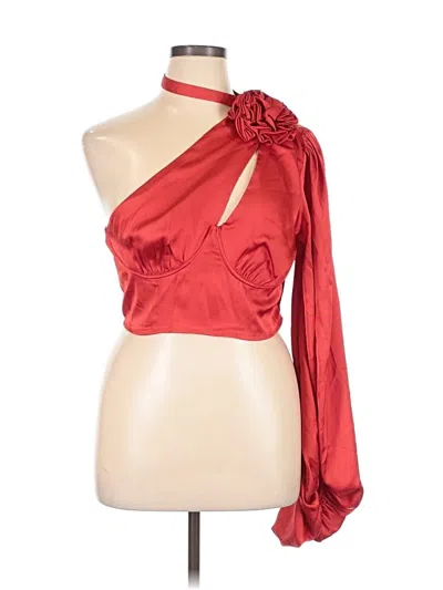 Pre-owned Asos Design Sleeveless Blouse In Red