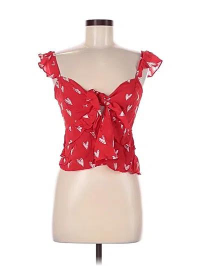 Pre-owned Asos Design Sleeveless Blouse In Red