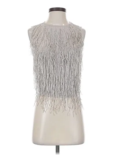 Pre-owned Asos Design Sleeveless Blouse In Silver