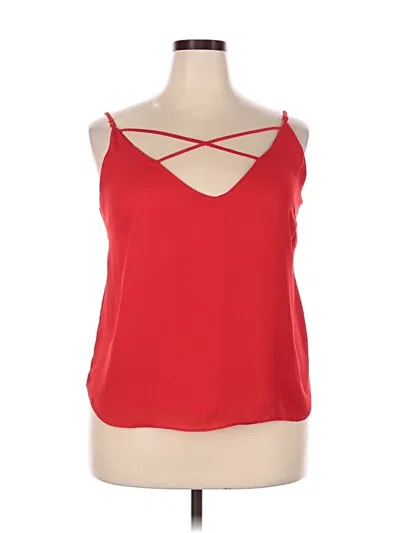 Pre-owned Asos Design Sleeveless Top Red Halter Neckline Tops