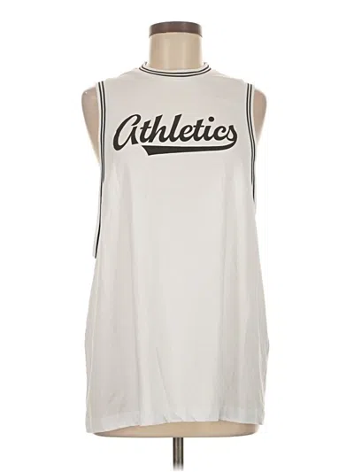 Pre-owned Asos Design Sleeveless T-shirt In Silver