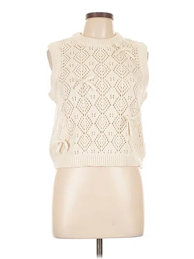 Pre-owned Asos Design Sweater Vest In White