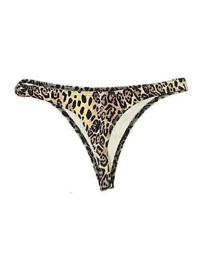 Pre-owned Asos Design Swimsuit Bottoms In Gold