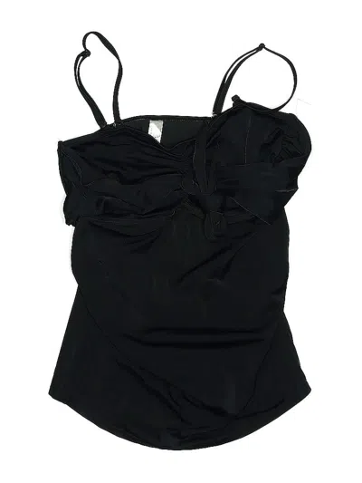 Pre-owned Asos Design Swimsuit Top Black Solid Pattern Swimwear
