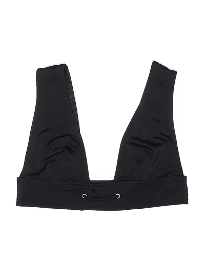 Pre-owned Asos Design Swimsuit Top Black Solid Pattern Swimwear