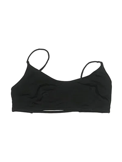 Pre-owned Asos Design Swimsuit Top Black Solid Pattern Swimwear