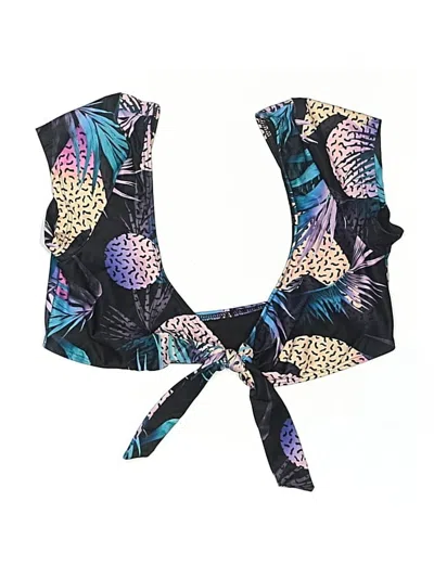 Pre-owned Asos Design Swimsuit Top Black Swimwear