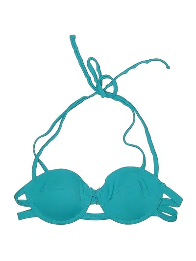 Pre-owned Asos Design Swimsuit Top Blue Swimwear