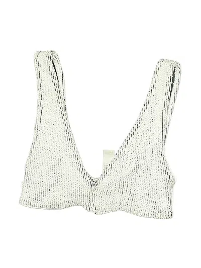 Pre-owned Asos Design Swimsuit Top Ivory Swimwear In White