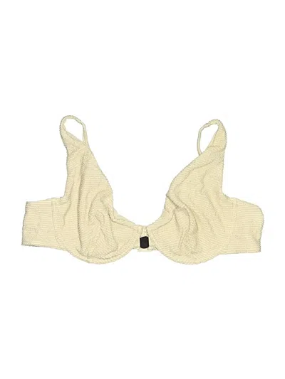 Pre-owned Asos Design Swimsuit Top Ivory Swimwear In White