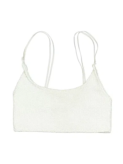 Pre-owned Asos Design Swimsuit Top Ivory Swimwear In White