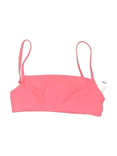 Pre-owned Asos Design Swimsuit Top Pink Solid Pattern Swimwear