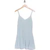 Asos Design Swing Fit & Flare Minidress In Blue