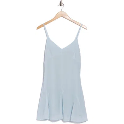 Asos Design Swing Fit & Flare Minidress In Blue