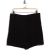 Asos Design Tailored Linen Pleated Shorts In Black