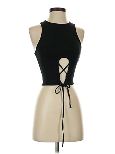 Pre-owned Asos Design Tank Top Black Halter Neckline Tops