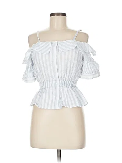 Pre-owned Asos Design Tank Top Blue Cold Shoulder Neckline Tops