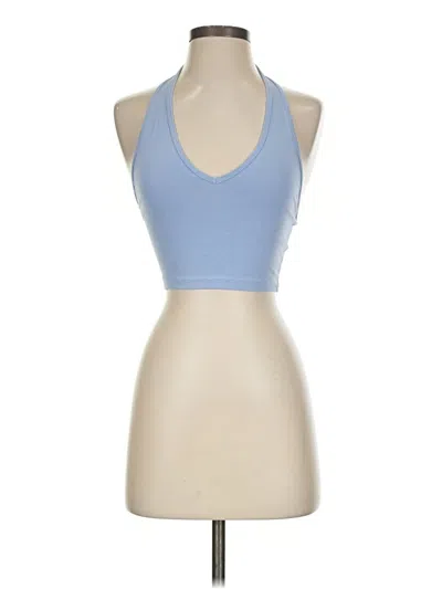 Pre-owned Asos Design Tank Top Blue Halter Neckline Tops