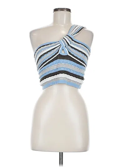 Pre-owned Asos Design Tank Top Blue Strapless Neckline Tops