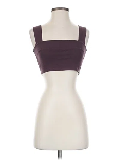 Pre-owned Asos Design Tank Top Burgundy Strapless Neckline Tops