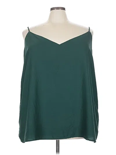 Pre-owned Asos Design Tank Top Green Cold Shoulder Neckline Tops