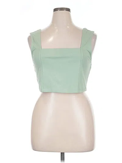 Pre-owned Asos Design Tank Top Green Square Neckline Tops