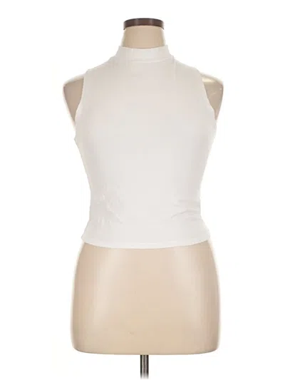 Pre-owned Asos Design Tank Top Ivory Halter Neckline Tops