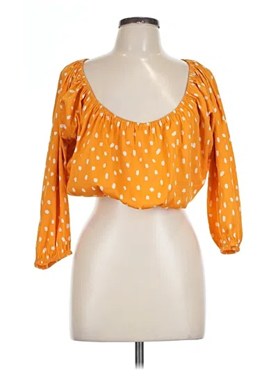 Pre-owned Asos Design Tank Top Orange Square Neckline Tops