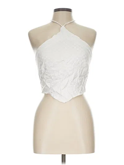 Pre-owned Asos Design Tank Top White Halter Neckline Tops