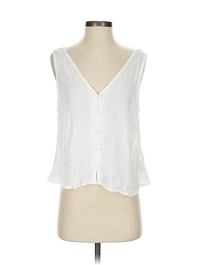 Pre-owned Asos Design Tank Top White Plunge Neckline Tops