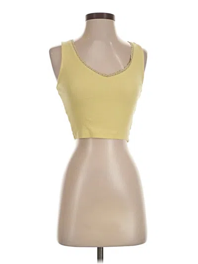 Pre-owned Asos Design Tank Top Yellow Strapless Neckline Tops