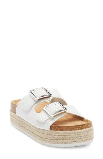 Asos Design Traffic Double Buckle Espadrille Flatform Sandal