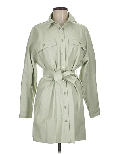 Pre-owned Asos Design Trenchcoat In Green