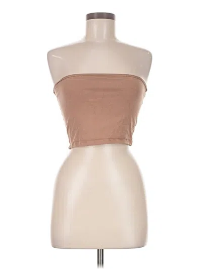Pre-owned Asos Design Tube Top Brown Strapless Neckline Tops