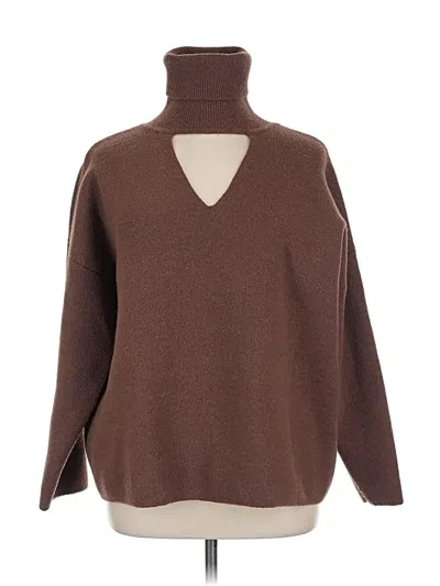 Pre-owned Asos Design Turtleneck Sweater In Brown