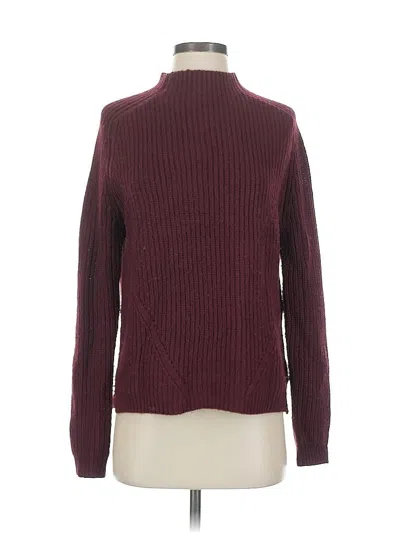 Pre-owned Asos Design Turtleneck Sweater In Burgundy